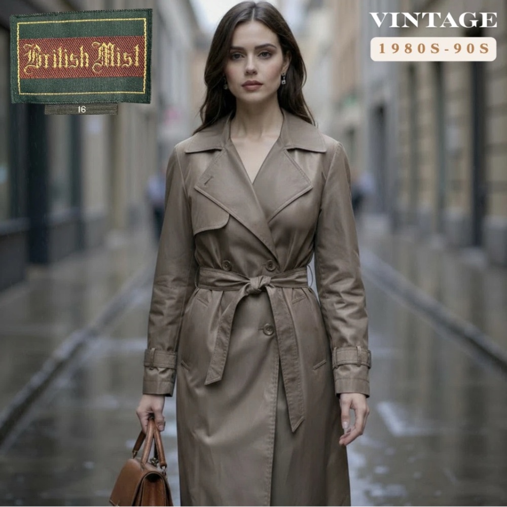 British Mist Women's Classic Beige Trench Coat